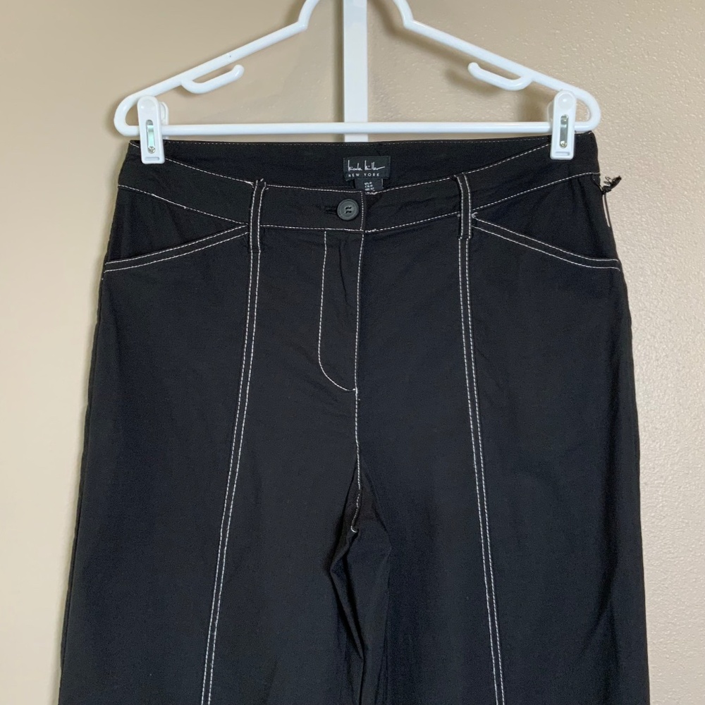 Nicole Miller Contrast Stitch Cropped Pants - Picture 4 of 16